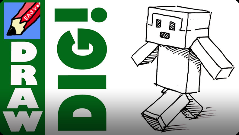 How to Draw Creeper from Minecraft Easy 