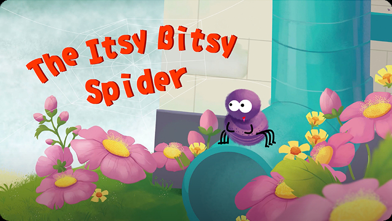 Learning Video: The Itsy Bitsy Spider, Song - Kids Academy