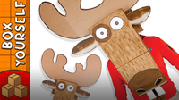 Cardboard Moose Head - Crafts Ideas For Kids