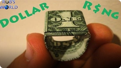How to Make an Origami Dollar Ring (Moneygami)