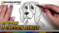 How to Draw a Cartoon Beagle