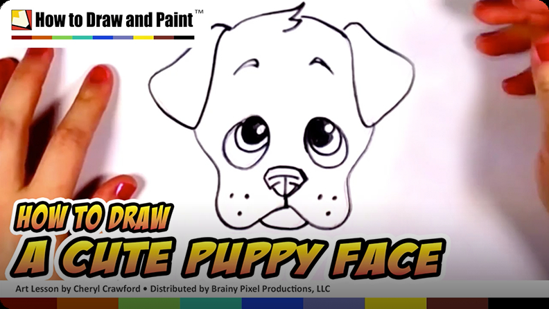 dog face drawings for kids