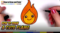 How to Draw a Cute Flame for Kids