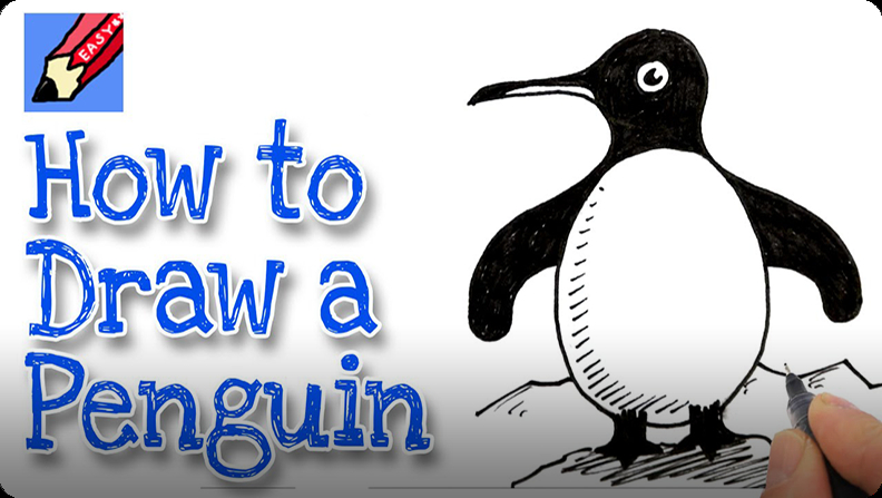 How to Draw a Cartoon Penguin Video | Discover Fun and Educational Videos  That Kids Love | Epic Children's Books, Audiobooks, Videos & More