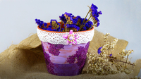 DIY Decoupage Lilac Flower Pot