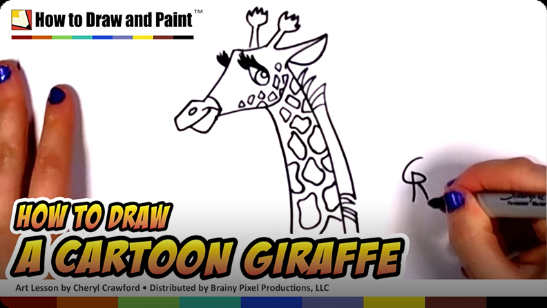 How to Draw a Cartoon Giraffe Video | Discover Fun and Educational Videos  That Kids Love | Epic Children's Books, Audiobooks, Videos & More