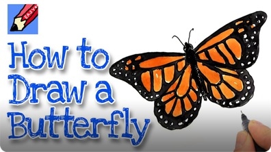 How to Draw a Monarch Butterfly Real Easy