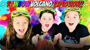 Make a Rainbow Volcano Explosion