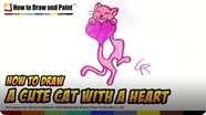 How to Draw a Cute Cat with a Heart