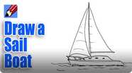 How to Draw a Sail Boat Real Easy