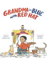 Grandma in Blue with Red Hat