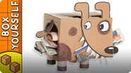 Cardboard Newspaper Puppy - Craft Ideas with Boxes