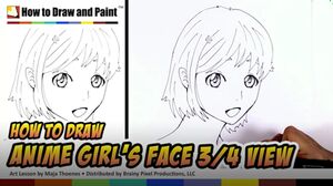 How to Draw an Anime Girl's Face in Three-Fourths View