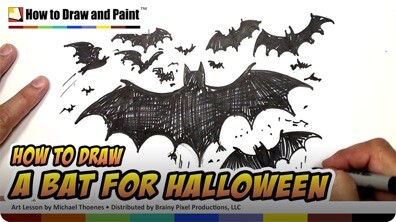 How to Draw a Bat for Halloween