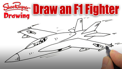 How to Draw an F-18 Fighter Plane