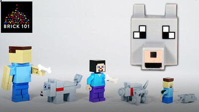How To Build LEGO Minecraft Wolf / Dog