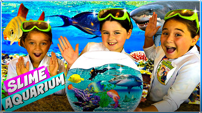 Real SLIME Aquarium! Learn How To Make A Slime Fish Tank with Ocean Sea Animals