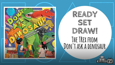 Ready Set Draw! How to draw the TREX from DON'T ASK A DINOSAUR