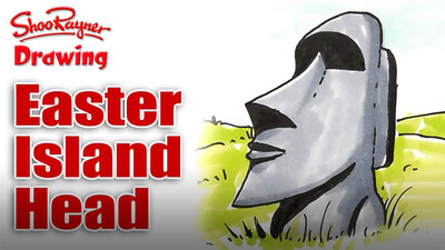 How to Draw an Easter Island Statue