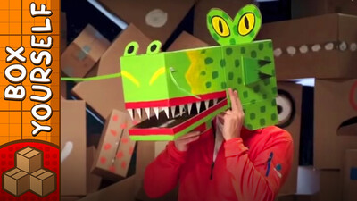 Cardboard Dragon Mask - Crafts Ideas For Kids