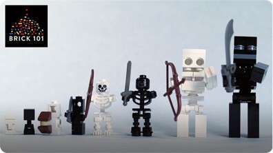 How To Build LEGO Minecraft Skeleton & Wither Skeleton