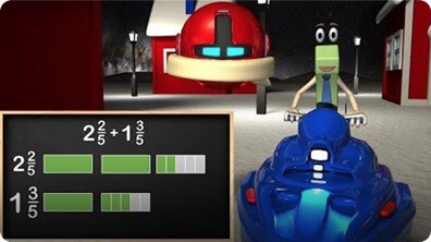 Adding Mixed Numbers / Fractions - 4th Grade Video Mage Math