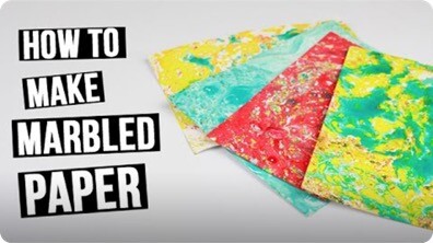 How to Make a Marbled Paper for Scrapbooking