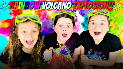 Make a Rainbow Volcano Explosion