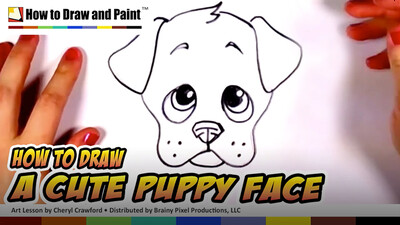 How to Draw a Cute Puppy Face