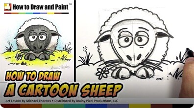 How to Draw a Cartoon Sheep
