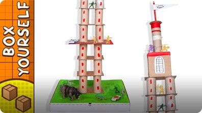 Craft Ideas with Boxes - Toilet Roll Tower
