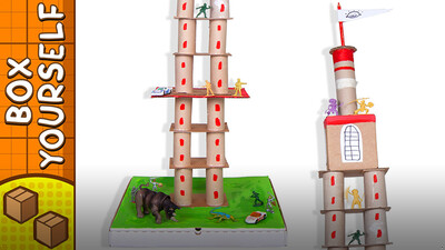 Craft Ideas with Boxes - Toilet Roll Tower