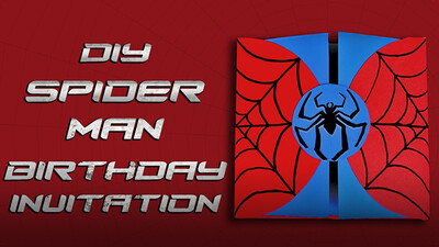 DIY Spiderman Birthday Invitation