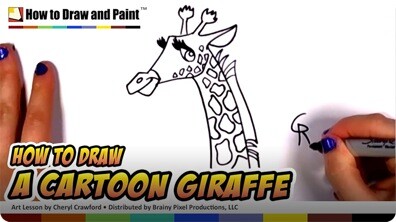 How to Draw a Cartoon Giraffe