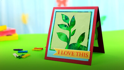 DIY Watercolor Cut Card