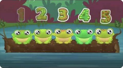 Five Green and Speckled Frogs