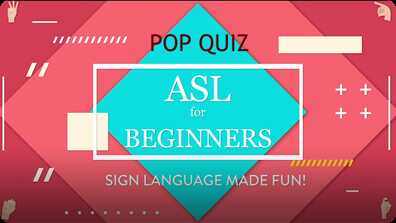 ASL for Beginners: ASL Pop Quiz book
