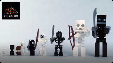 How To Build LEGO Minecraft Skeleton & Wither Skeleton book