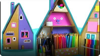 How To Paint The Cardboard House Desk Organizer