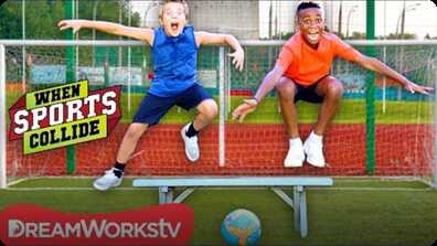Extreme Hurdling and Penalty Kicks (Soccer + Hurdling) | WHEN SPORTS COLLIDE book