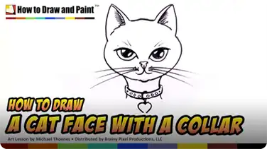 How to Draw a Cat Face with a Collar book