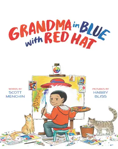 Grandma in Blue with Red Hat book