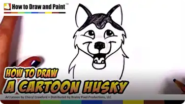 How to Draw a Cartoon Husky book