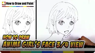 How to Draw an Anime Girl's Face in Three-Fourths View book