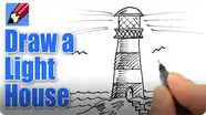 How to Draw a Lighthouse Real Easy