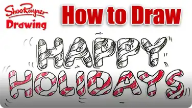 How to Draw 'Happy Holidays' in Candy Cane Lettering book