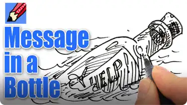 How to Draw a Message in a Bottle Real Easy book