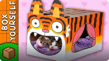 Cardboard Tiger Cat House - Crafts Ideas With Boxes book