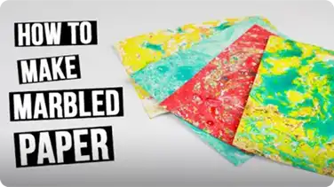 How to Make a Marbled Paper for Scrapbooking book