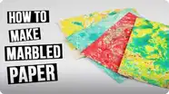How to Make a Marbled Paper for Scrapbooking